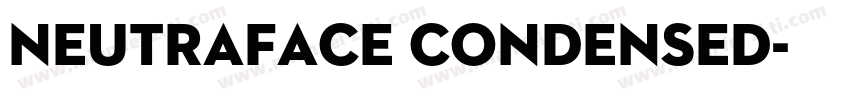 Neutraface Condensed字体转换
